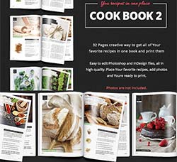indesign模板－烹饪秘笈(食谱/32页)：Cook Book - Recipes vol 2